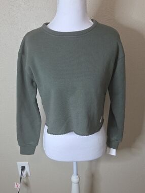 NWT TENLY Olive Green Cropped Sweatshirt, Sz XL (Juniors), $80